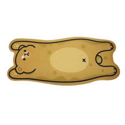 China Small or Large Cartoon Bear Non-Slip Pink Brown Mouse Pad for sale