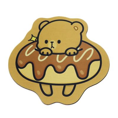 China Cartoon Non-slip Bear Heat Transfer Rubber Mouse Pad for sale