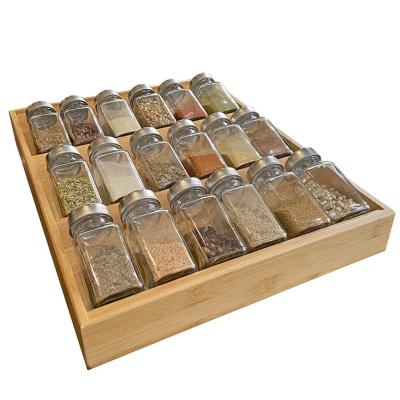 China Bamboo Spice Rack Spice Drawer Stocked Tray Organizer 6112 Insert for sale