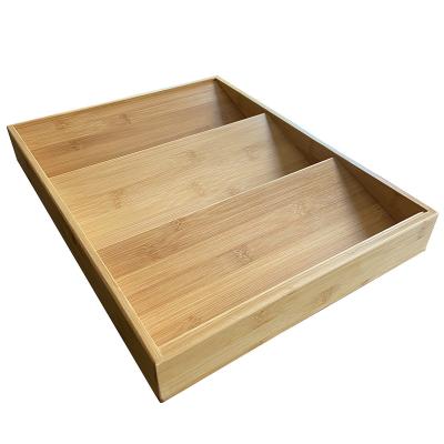 China Bamboo Stored Drawer Spice Rack Cupboard Insert Tray Organizer 6114 for sale