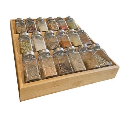 China Kitchen Spice Storage Drawer Bamboo Seasoning Organizer 61110 for sale