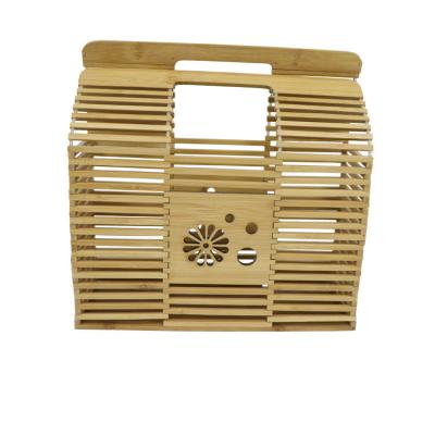 China Fashion Factory Supply Bamboo Handle Square Bag Amazon Bamboo Handbag for sale