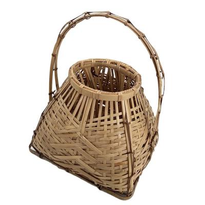 China Fashion Factory Supply Round Basket Handle Bamboo Bag Bamboo Handbag for sale