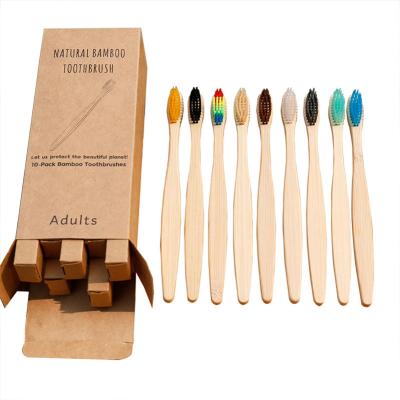 China Wholesale Disposable Eco Sustainable 100% Healthy Organic Charcoal Toothbrush With BPA Free Bristle for sale