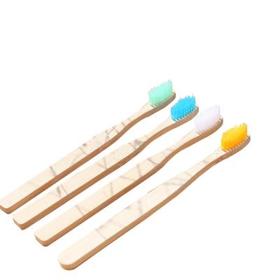 China Home Wholesale High Quality 100% Biodegradable Charcoal Bamboo Toothbrush With Soft Bristle for sale