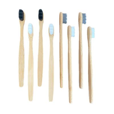 China Wholesale Home Disposable 100% Organic Wooden Nano Bristle Charcoal Bamboo Toothbrush Bristle Toothbrush for sale