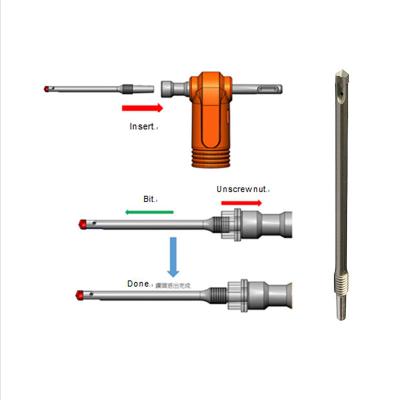 China Innovative Detachable SDS Masonry Drilling Plus Hammer Vacuum Drill Bit 3 Cutter Full Carbide Tip 6.0mm for sale