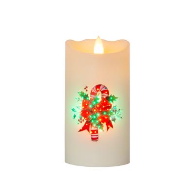 China Show Model Light On Paraffin Wax Candle Shell Halloween Festival Paraffin Wax Fiber LED Candle Light for sale