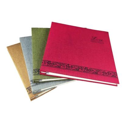 China Convenient luxury canvas fabric cover photo album box set to wedding use 315*325mmscrapbook self-adhesive photo book DIY sheet photo albums for sale