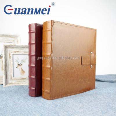 China Slip in GuanMei PU Leather 5x7 Photo Album Slip-in 5R 2up Photo Album with Note 50 Sheets Album for sale