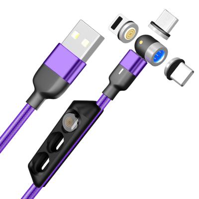 China MP3/MP4 Player Magnetic Charging Cable 540 Degree 3 in 1 Phone Charging USB Cable for sale