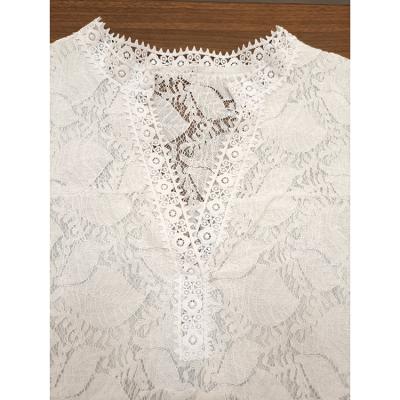 China Anti Shrinkage Ladies Fashion Clothing Summer Soft Cotton Solid Shirt Women 2021 Fashionable Sleeveless Lace Tops And Blouses for sale