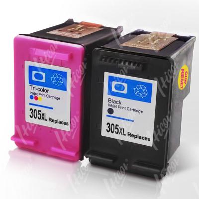 China Re-manufactured Hicor 305 printer ink cartridge reman inkjet 305XL instead of original 305 XL ink for Hp for sale