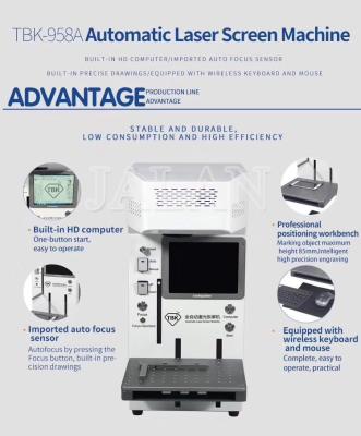 China TBK958A machine repair shops back cover separating laser equipment for iphone lcd display screen repair glass machine for sale