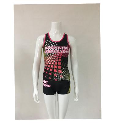 China Custom Cheap Cheer Wear Own Design Practice Bra And Shorts Cheerleading Uniforms for sale