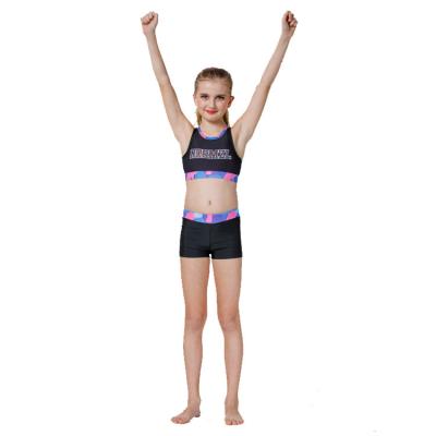 China Custom Spandex Cheer Practice Wear Sublimated Cheer Bra And Shorts Anti-pilling for sale