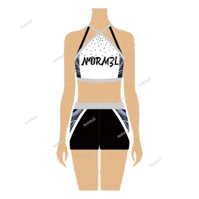 China Girls Upper Anti-pilling Good Stretchy Culture Cheer Cheerleading Custom Design Costume Uniforms Dance Breathable Fabric New For Kids for sale