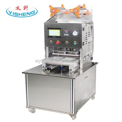 China Custom Type Plastic Beverage Cup New Atmosphere Modified Nitrogen Gas Tray Sealer Packaging Machine for sale