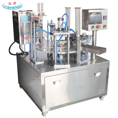 China Custom Beverage Tea Leaves Rotary Cup Filling Sealing Machine for sale