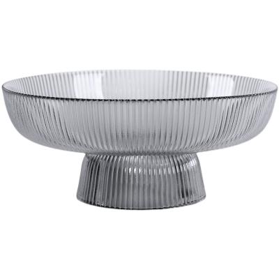 China (Ho) Modern fruit bowl contracted by 26CM viable ash ray fruit bowl crystal glass for sale