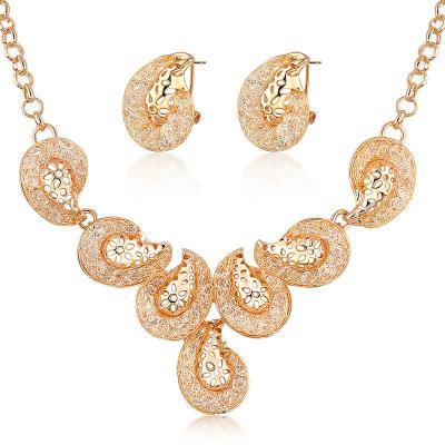 China FASHIONABLE Elegant 18k Gold Plated African Women Expensive Jewelry Sets for sale