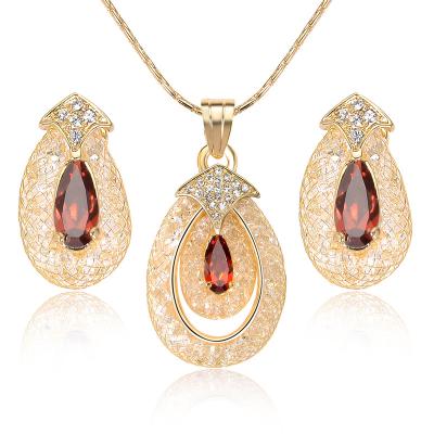 China TRENDY Customized Necklace Earring Sets Gold Plated Jewelry Sets For Women for sale