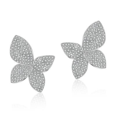 China Elegant Style Mytys Silver Color Earring Findings Jewelry Single Leaf Fashion Silver Earrings CE479 for sale