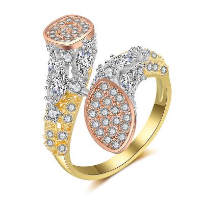 China Simple Romantic Young Ladies ' S Ring Valentine's Day Gift Dubai Gold Finger Ring Designs for sale