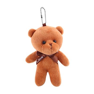 China Wholesale Custom Soft Fun Cute Mini Stuffed Teddy Bear Keychain Small Size For Kids Children for sale