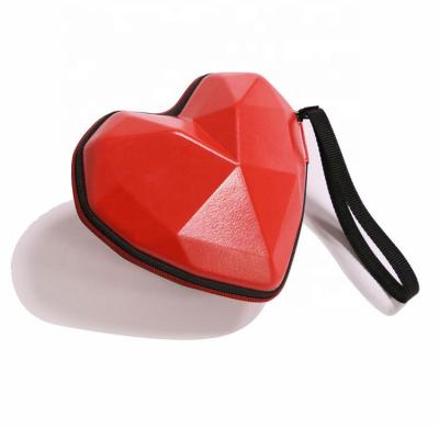 China Custom Portable Waterproof Makeup Case Makeup Heart Shape Beauty Pouch Eva Cosmetic Evening Pouch for sale