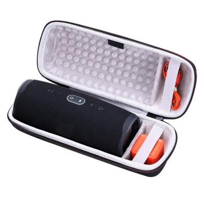 China Nylon+EVA+spandex Customized Bag Black Hard Shockproof Waterproof Portable Eva Speaker Audio Carrying Case for sale