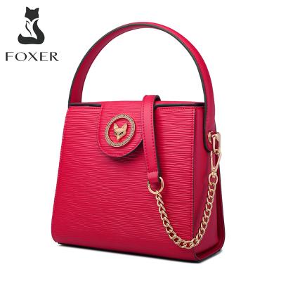 China FOXER Stylish Chic Stylish Mini Lady Crossbody Shoulder Bags Cell Phone Bag Girl Clutch Phone Split Handle Leather Women Small Casual Bags for sale