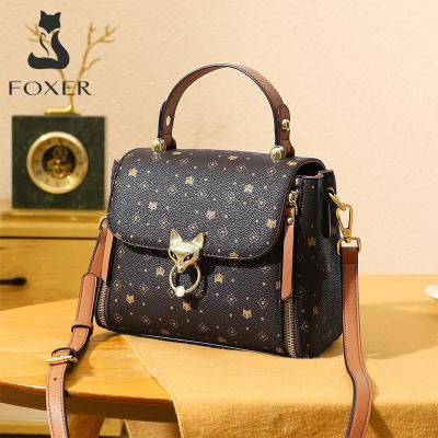 China Lady FOXER PVC Cross - Bag Women's Top Lady Handbags Shoulder Bags Body Handbags Messenger Purse Female Top Handle Tote Pattern Large Capacity Bag for sale