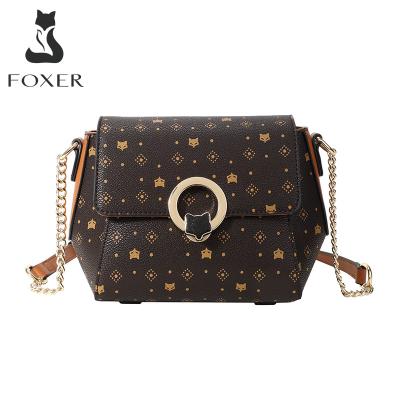 China Madame FOXER Ladies Cross - Body Shoulder Bag PVC Material Simple Office Messenger Bag Printed Mini Chain Bag for sale