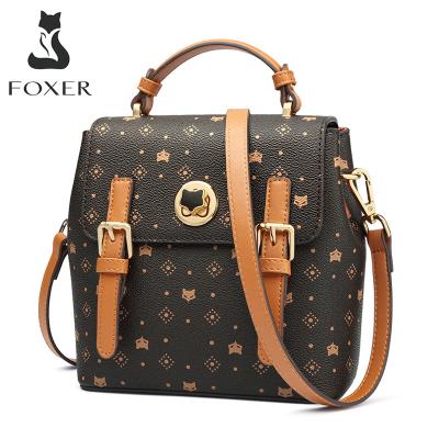 China PVC FOXER Women PVC Leather Cross - Body Shoulder Bag Monogram Print Backpack Youth Lady Classical Signature Woman Female Purse Tote for sale