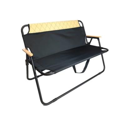 China Hot Selling Handrails Living Room Wooden Luxury Double Picnic Park Easy-Carry Folding Chair for sale