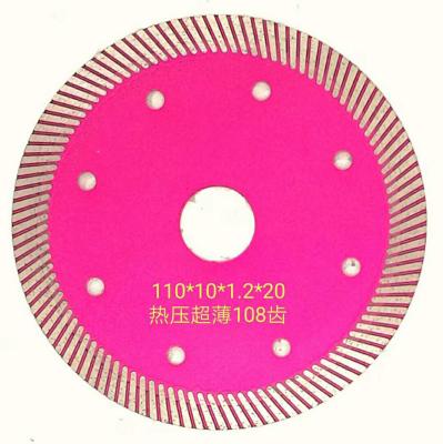 China 105mm 115mm 125mm 180mm 250mm hot press cutting tile turbo diamond saw blade disc for porcelain from china factory for sale