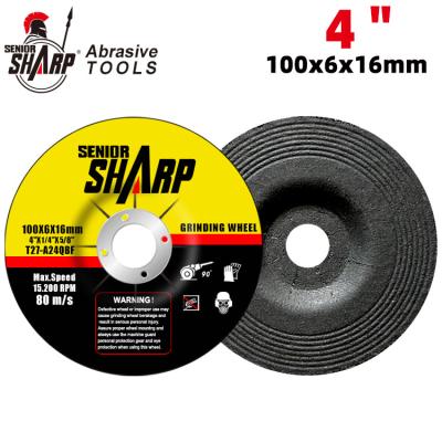 China Sharp high-quality 4 inch 4X1/4X5/8'' 100x6x16mm iron cutting disc for iron and metal for sale