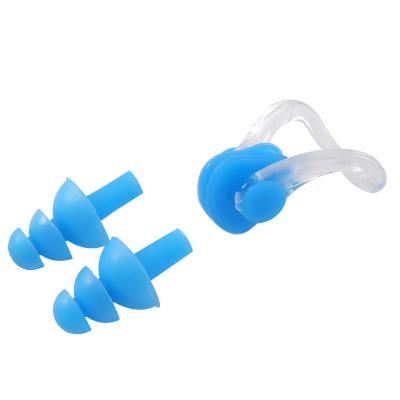 China Best Selling Eco - Friendly Pantone Color Silicone Waterproof Earplugs With Nose Clip for sale