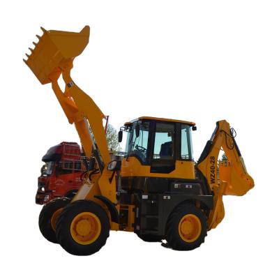 China Machinery Repair Shops Promotion 4 Wheel New 2021 Driving Mini Excavator Backhoe Loader With Digger Bucket for sale