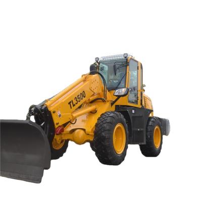 China Construction worksÂ   Cheap Mini 4x4 Wheel Loader TL3500 Articulated Telescopic Boom Loader With Custom Attachments for sale