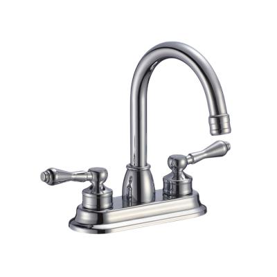 China Hot Selling Widespread Bathroom Thermostatic Faucets 3 Pieces Brass Mixer Tap Sink Faucet for sale