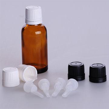 China 20 ml 50 ml ätherische Ölflaschen Bernsteinglas Tropffflaschen mit Plastikkappe zu verkaufen