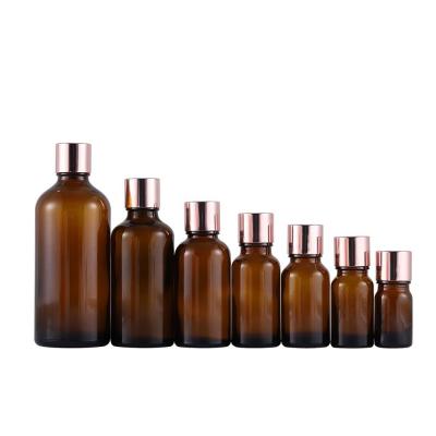 China Op maat gemaakte glazen Amber essentiële olie flessen 10ml 15ml 20ml 30ml Te koop