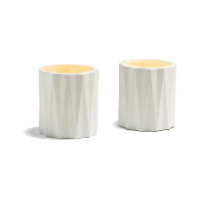 China ODM OEM Jarrón de velas perfumadas elegante Elegante Brillo Blanco Jarrón de velas cerámicas en venta