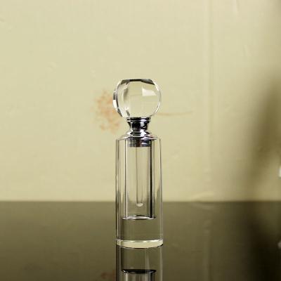 China 12ml 6ml 3ml Empty Attar Bottles , Clear Crystal Glass Perfume Bottle for sale