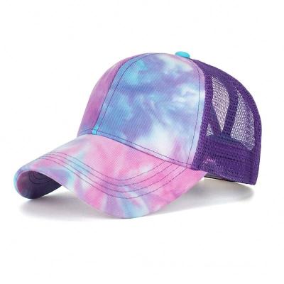 China COMMON Wholesale Unisex Fashion Colorful Tie Dye Print Snapback Baseball Cap Women Men Sport Hat Tie Dye Snap Back for sale