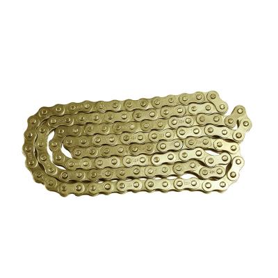 China Hot Selling 428 Motorcycle 40 Mn Steel Copper Plated Roller Chain 40 Mn Steel for sale