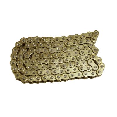 China 40Mn 520H Reinforced Motorcycle Transimission Gold Chain for sale