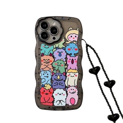 China 8p shockproof funny little animals for ip13pro IOS 12 cell phone max shell 11 xr cartoon xs black chain for sale